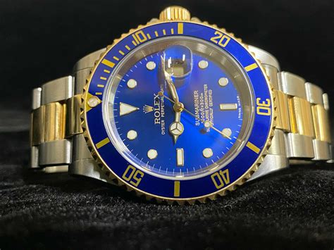 rolex mariners blue and gold|Rolex submariner blue face price.